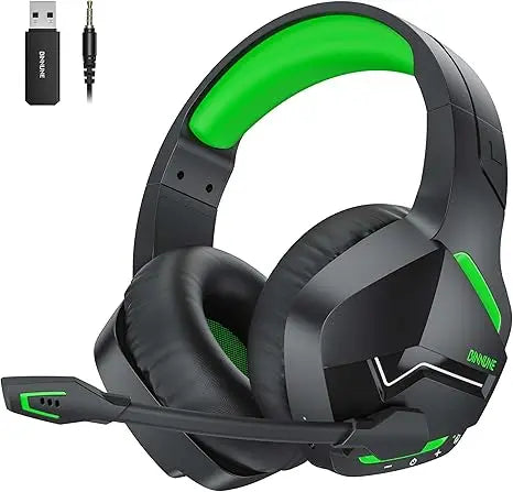 BINNUNE BW01 Wireless Gaming Headset with Mic for PC PS4 PS5 2.4G Bluetooth USB Gamer Headphones with Mic for Laptop Computer green S1e93244f7863427f9ef4cc9074bb40fc7 Amrit Store